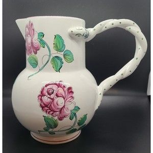 Vintage Tiffany & Co Beautiful Cottagecore Floral Pitcher